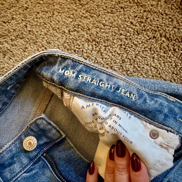 American Eagle Mom Jean Medium Wash Size 0 Regular - Picture 7 of 8